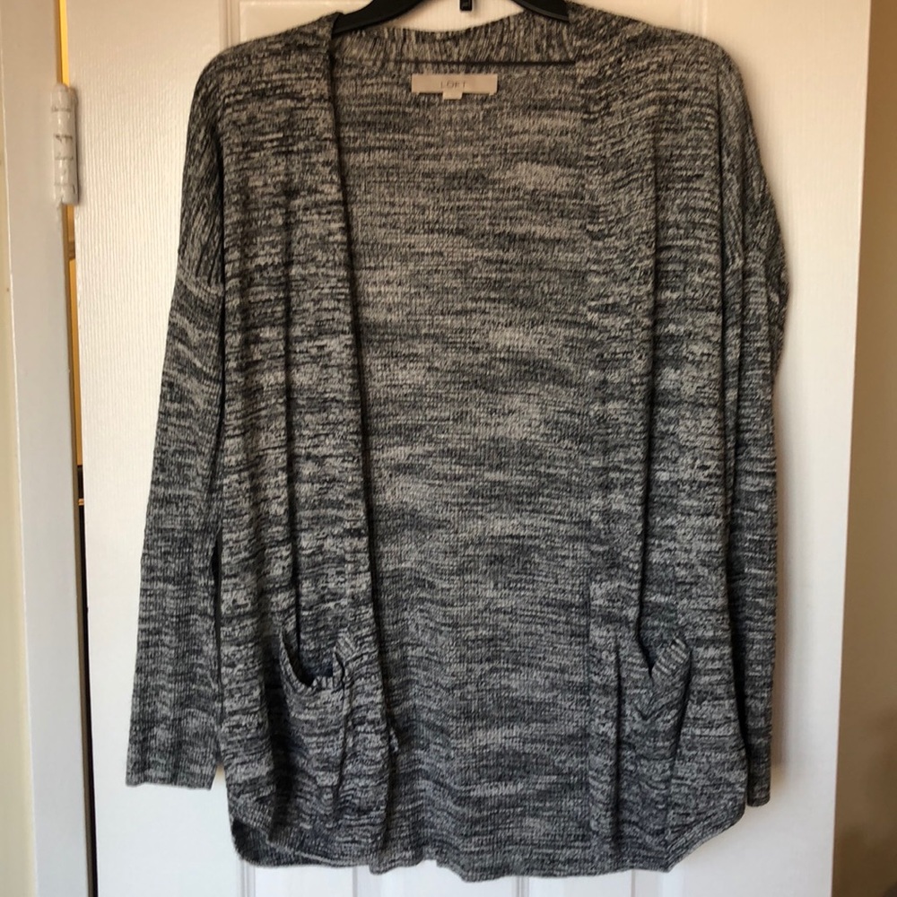 Loft Black and gray cardigan size M